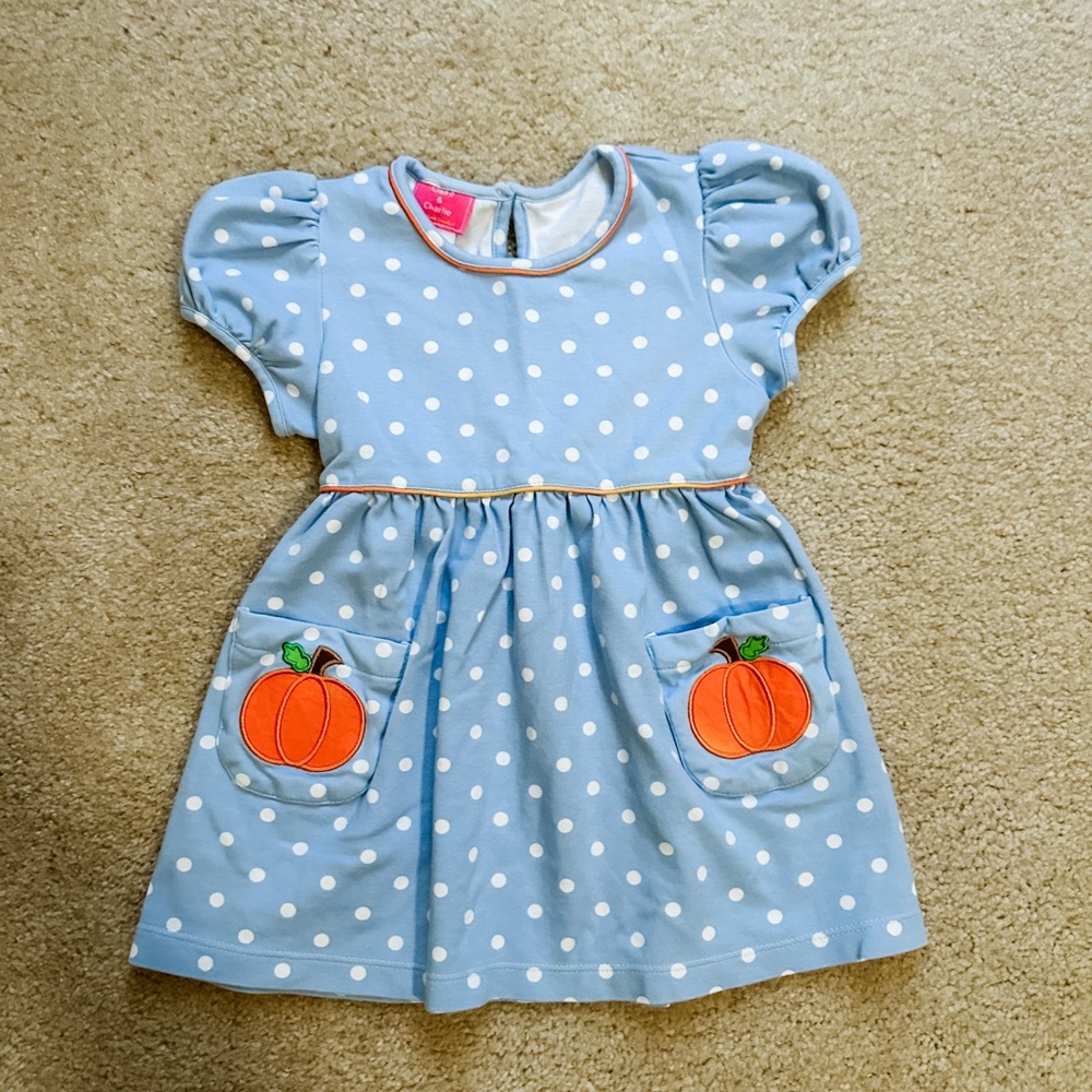 Claire & Charlie Blue Pumpkin Shirt